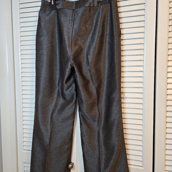 Calvin Klein Bootcut Shimmery Gray Stretch Chino Dress Pants Size 6 Pockets - Picture 5 of 8